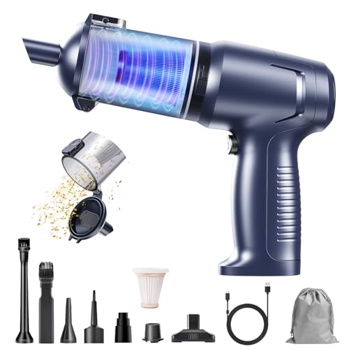 HAUSMEISTER Airflex Pro Car Vacuum Portable Cordless, 20000PA Handheld Vacuum Cleaner,Mini Vacuum Cleaner w/Type-C Fast Charge for Car, Home & Outdoor(Navy Blue) - color: Navy Blue