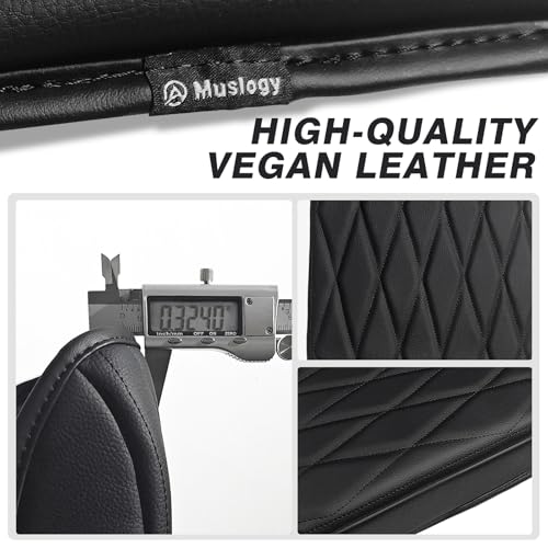 Muslogy Center Console Armrest Cover Fit for Ford F-150 F150 2021-2025 2026 Accessories, Comfort Armrest Pad Console Lid Cushion Vegan Leather Regular Thick(WorkSurface ONLY) - size: 2) 21-25 |F150| WorkSurface, Regular