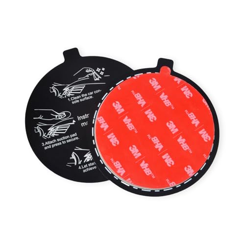 UAYESOK Suction Cup Mounting Disk Dashboard Windshield Pad Mounting Plate for Car Phone Holder Handheld Radio Mount, 78mm Strong Adhesive Disc for Dash Camera, GPS, Tablet (2 Packs)