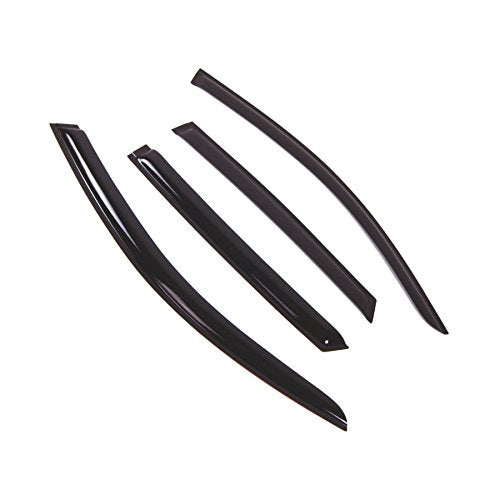 Outside Mount Window Vent Visors Rain Guards Compatible with Audi Q5 2008-2016 | Side Window Wind Deflectors Rain Shields | Black Tinted, 4 Pcs Set, BGWV-664 - color: Black Tinted, size: For Audi Q5 2008-2016