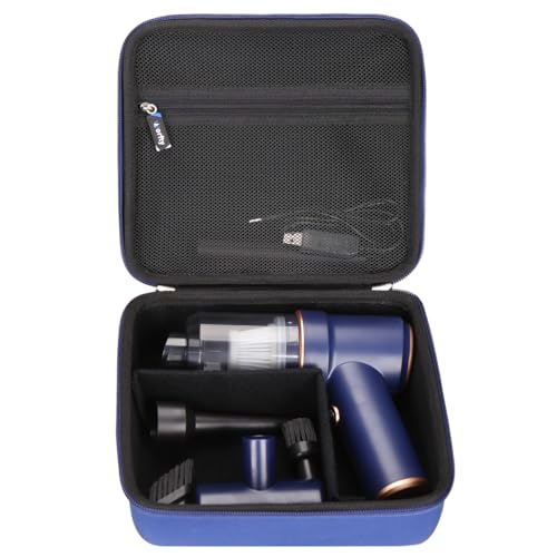 Hard Travel Case for KMM Handheld Car Vacuum Cleaner, Portable Auto Vacuum Cleaner Accessories Storage Bag Carrying EVA Case for KMM LT-117C 9000Pa Air Duster(Box Only) - color: Blue