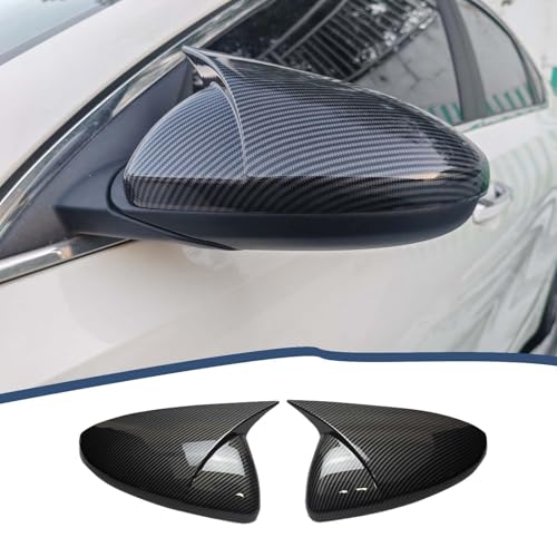 Side Rearview Mirror Cover For Kia Forte 2019-2024 Accessories Aggressive Look Sport Door Side LH & RH Exterior Rearview Mirror Guard Cover Trims Carbon Fiber Color（Without Turn Signal） - color: （Without Turn Signal）Carbon Fiber Color