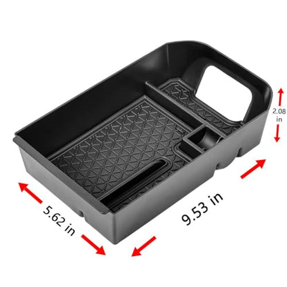 EDBETOS Center Console Organizer Tray Compatible with Toyota RAV4 2019 2020 2021 2022 2023 2024 2025 and 2021-2025 RAV4 Prime Accessories Armrest Secondary Storage Box (Black Trim)