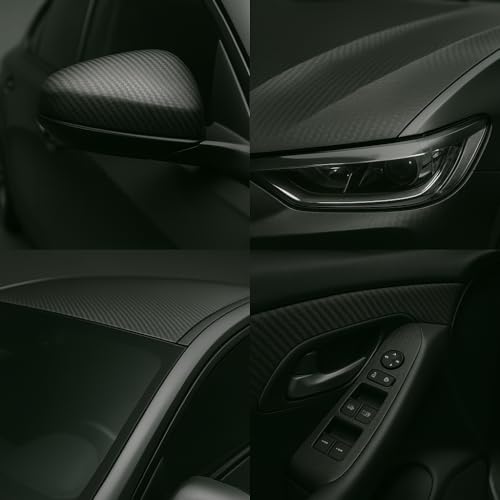 RockRose 3D Matte 3D Black Carbon Fiber Vinyl Wrap, Anti-Wrinkle, Air Release Automotive Bubble Wrap, Self Adhesive Car Vinyl Sticker DIY Decals 3FT x 5FT - color: 3D Black, size: 3FT x 5FT