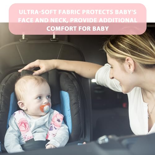 Car Seat Strap Cover for Babies, Soft Car Seat Belt Covers, Mink Car Seat Strap Shoulder Pads Girls, Pink Floral - color: Pink Floral