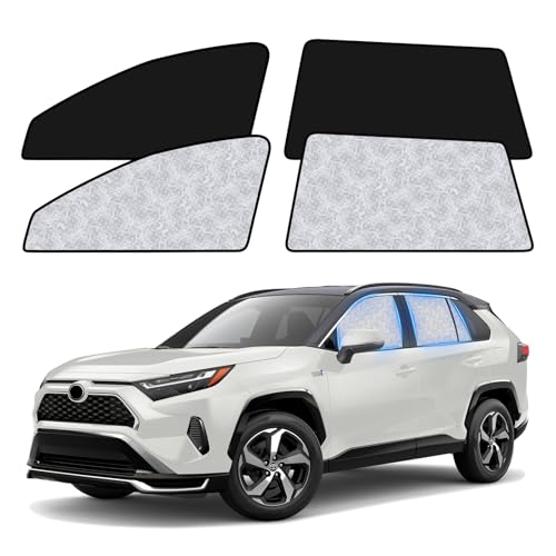 ZATOOTO Car Window Shades for Toyota RAV4 2019-2024, 4 Pcs Magnetic Car Window Covers, 100% UV Protection Foldable Privacy Curtains Side Window Sun Shade for Baby Breastfeeding Sleeping Camping - color: Toyota RAV4 2019-2024