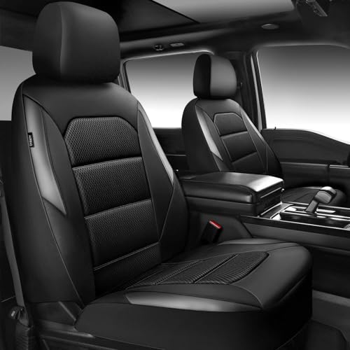CAR PASS Memory Foam Car Seat Covers,Air Cool Mesh Thick Seat Covers Front Seats,Gray Metal Film Leather Seat Cover for Car,Universal Automotive Comfort for Most Car,Truck,Airbag Compatible,Black/Grey - color: Black/Grey, size: Two Front