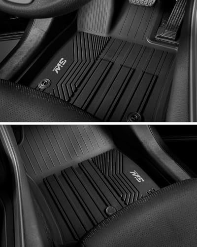 3W Floor Mats for Toyota Tundra 2014-2021 (Only for CrewMax Cab), TPE All Weather Custom Fit Floor Liner for Tundra Accessories SR5/TRD/Limited 1st and 2nd Row Full Set Car Mats Easy Clean, Black - style: 8. Tundra|14-21|Floor Mats