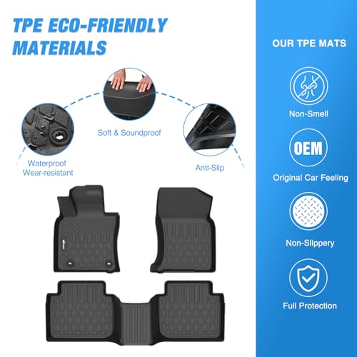 Nilight TPE Floor Mats for Toyota Camry AWD Only 2020 2021 2022 2023 2024, All Weather Custom Fit Heavy Duty Floor Liners - size: 2020-2024 Toyota Camry AWD