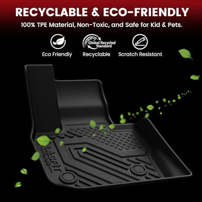 LASFIT Floor Mats & Cargo Mat & Backrest Mats for 2018-2024 BMW X3 30i M M40i M Competition Custom Fit TPE All Weather 1st & 2nd Row Car Mats and Trunk Liners Accessories - size: 2) X3 2018-2024 | Full Set With Backrest Mats