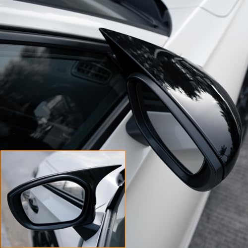 Thenice for 11th Gen Civic Rearview Mirror Cover Side Rear View Mirror Protector Compatible with Honda Civic 2022 2023 2024 2025 2026 -Glossy Black