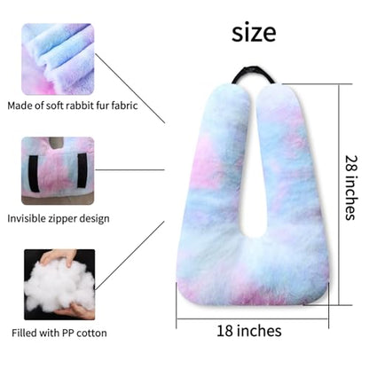 FHSGGP Travel Pillow Car Pillow Kid Car Sleeping The Sleeping Aid for Adults and Kids on Road Trips Kids Travel Pillow Colorful Blue - color: B-colorful Blue