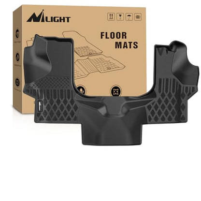 Nilight TPE Floor Mats for Chevy Express GMC Savana 1500 2500 3500 2015 2016 2017 2018 2019 2020 2021 2022 2023 2024 2025 All Weather Custom Fit Heavy Duty Floor Liners - color: 2015-2025 Chevy Express GMC Savana