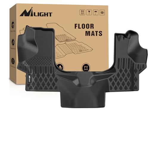 Nilight TPE Floor Mats for Chevy Express GMC Savana 1500 2500 3500 2015 2016 2017 2018 2019 2020 2021 2022 2023 2024 2025 All Weather Custom Fit Heavy Duty Floor Liners - color: 2015-2025 Chevy Express GMC Savana