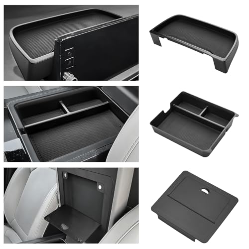 Autorder 3PCS Center Console Organizer for Honda Pilot 2023 2024 2025 2026 Accessories - Armrest Organizer Tray/Dashboard Storage Box/Hidden Storage Box - ABS Material - size: 3PCS 2023+ Pilot Organizer