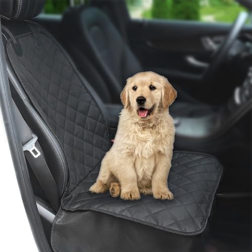 Waterproof Front Seat Car Cover, Car Seat Covers for Dogs, Nonslip Pet Passenger Seats Cover Protector, Car Accessories Scratch-Proof Pet Front Covers Universal Fit Most Auto Trucks SUVs