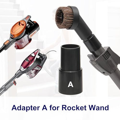 Portek Vacuum Attachments Compatible with Shark Navigator Lift-Away Deluxe Rotator Stratos DuoClean Corded Rocket Vac, Vacuum Accessories(Car Detailing Kit with Storage Bag)