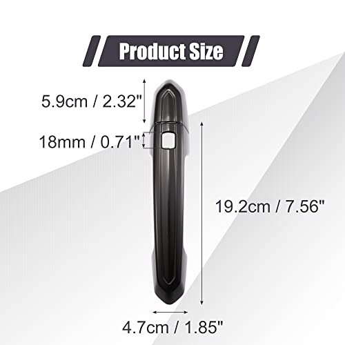 X AUTOHAUX Exterior Outside Door Handle Cover Kit Front Rear Left Right for Cadillac XT4 XT5 XT6 CT4 CT6 CTS ATS XTS 2013-2021 Gloss Black - color: Gloss Black