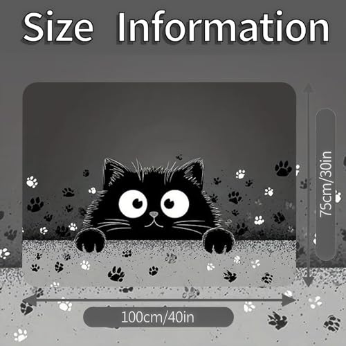 Universal Car Trunk Mat 29" x 39", Black Cat Paw Print All Weather Trunk Protection Cargo Liner, Durable Cargo Mat Rear Trunk Liner, Stylish Vehicle Interior Accessories Suitable for Most Car Models - color: Black Cat Paw Print