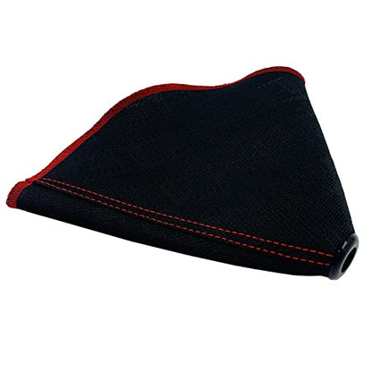 Universal Car Shifter Lever Knob Boot Dust Cover JDM Style Canvas Hyper Fabric Racing Manual Shift Knob Collars - color: Black