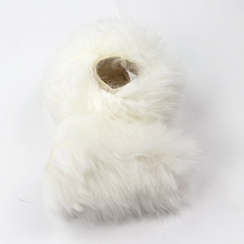 Yontree Fashion Fluffy Steering Wheel Covers for Women/Girls/Ladies Australia Pure Wool 15 Inch 1 Set 3 Pcs (White) - color: White, size: Long Wool