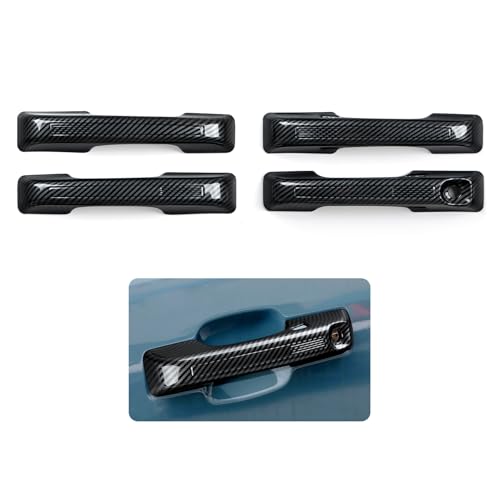 Car Carbon Fiber Door Hndle Sticker Decal Trim Cover Interior Decoration for Ford Bronco Sport 2021 2022 2023 2024 2025 Accessories - color: Door Hndle