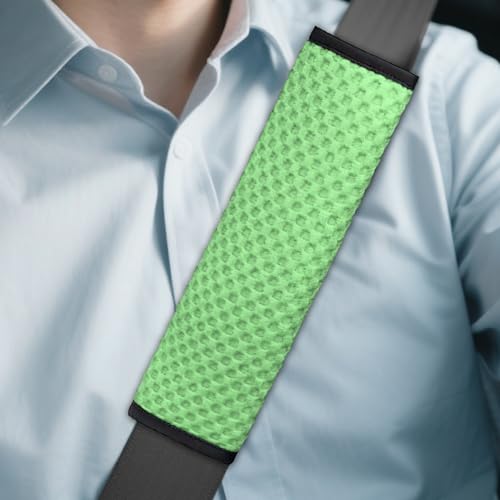 2PCS Car Seat Belt Covers, Soft Seat Belt Shoulder Pads Neck Covers, Breathable Mesh Seatbelt Strap Protector, Car Interior Accessories for Comfortable Driving Fit for Truck SUV (Green) - color: Green