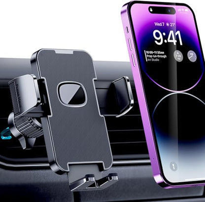 GUWEZ Phone Holder Car Mount for iPhone[Powerful Suction]Phone Mount for Car Dashboard Windshield Air Vent Universal Accessories[Thick Cases Friendly]Automobile Cell Phone Holder Fit iPhone Smartphone - style: Ven-C