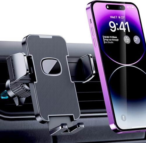 GUWEZ Phone Holder Car Mount for iPhone[Powerful Suction]Phone Mount for Car Dashboard Windshield Air Vent Universal Accessories[Thick Cases Friendly]Automobile Cell Phone Holder Fit iPhone Smartphone - style: Ven-C