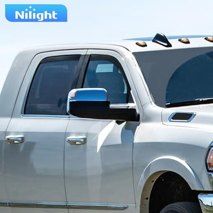 Nilight Window Rain Guards for Dodge Ram 2500 3500 Crew Cab 2019-2025 2026, Side Window Deflectors Vent Visors, Smoke Tint, Reduce Wind Noise, Car Wash Safe, 4PCS - size: RAM 2500 3500 2019-2026 Crew