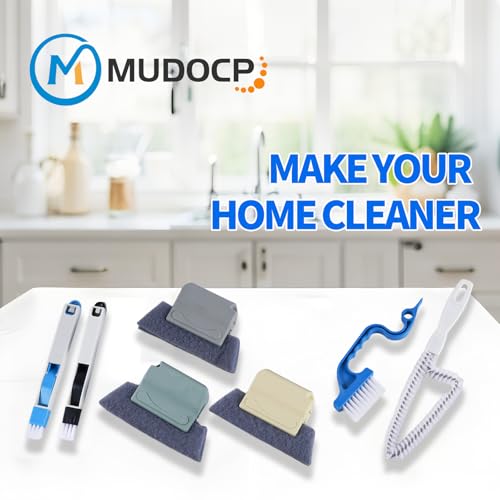 Window Track Cleaner Tool Set, 13 Pcs Magic Window Sill Cleaning Tools Kit with Groove Cleaning Brush for Door Tracks, Tile Lines, Shutter, Car Vents
