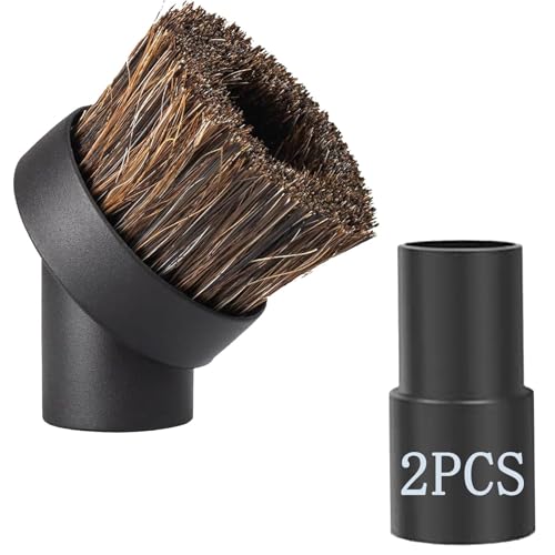 2 Pack Round Dust Brush For Shark Vacuum Attachment with Vacuum Hose Adapter, for Shark Vacuum Brush Attachment for Most Vacuum Cleaners Accessories - style: 2 -pack