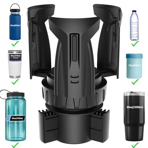 Cup Holder Expander, Automatic Car Cup Holder Expander Holds Large Water Bottles, for Yeti, Owala Travel Tumbler & Mugs, Adjustable Arms & Extendable Base Insert Accessories (CUP03T, 1PACK) - size: 1PACK