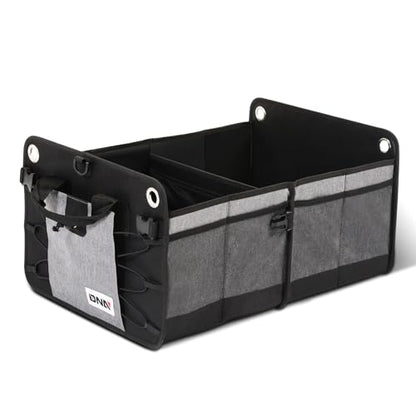 DNA Motoring Trunk Organizer for Car, 70L Large Capacity Foldable Trunk Organizer, Multi Compartment Car Trunk Organizer for Women Men, Grey, TOOLS-00420 - style: 2 Compartments 4 Pockets