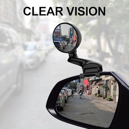 Blind Spot Mirror Adjustable 360 Degree Car Side Mirror, HD Glass Rear View Exterior Accessories Frame Thickness Less than 5MM for Car SUV (long-armed Left) - style: long-armed Left
