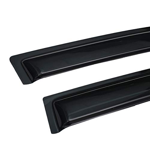 Lightronic Extra Durable Outside-Mount Auto Vent Window Visors, Fits 2018-2025 Audi Q5, UV Protection Rain Guards, Original Wind Deflectors, Smoke, 4-Pcs