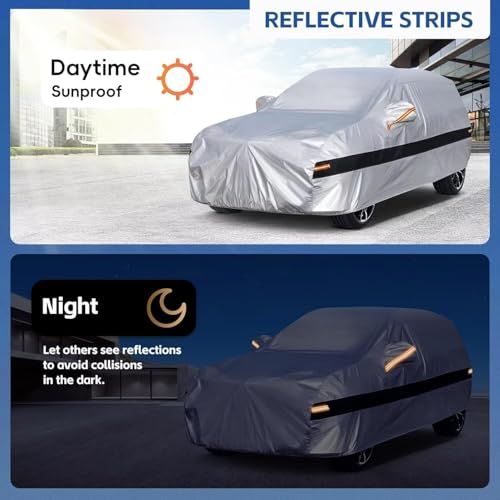 10 Layers SUV Car Cover Custom Fit for Toyota 4Runner (2002-2025) Waterproof All Weather for Automobiles, Full Cover Rain Sun UV Protection.Silver - size: Custom fit for Toyota 4Runner