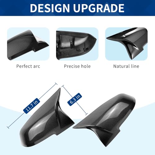Side Mirror Cover Compatible with 3-Series F30 F31 F34 / 4-Series F32 F33 F36 / 2-Series F22 F23 / 1 Series F20 X1 E84 M2 F87 (Carbon Fiber Pattern, F22 F30 F32 F36) - color: Carbon Fiber Pattern, size: F22 F30 F32 F36