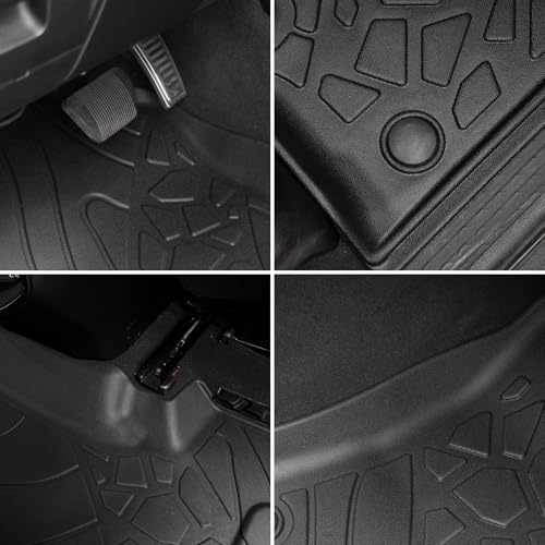 Floor Mats for 2019-2024 Ram 1500 (Only Classic Body) Crew Cab 2013-2018 1500/2500/3500 Crew Cab, TPE All Weather Durable Floor Liners Door Sill Guards for Ram 1500 Classic - size: 2019-2024 | For Dodge Ram 1500 Classic
