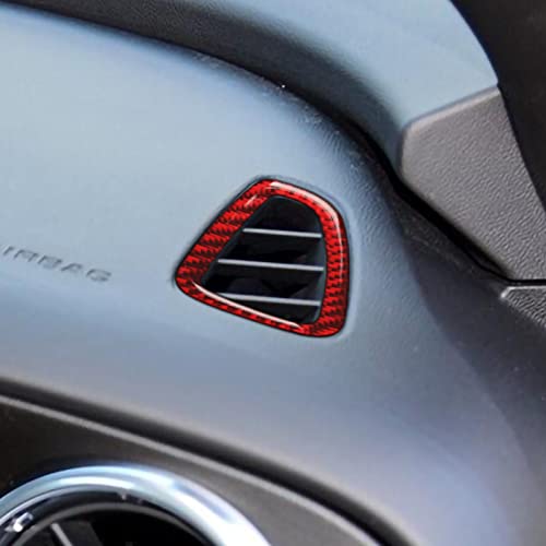 Car Sticker Carbon Fiber Decal Interior Trim Cover for Chevrolet Camaro ZL1 2016 2017 2018 2019 2020 2021 2022 2023 Accessories （Air Conditioner Outlet） - color: Air Conditioner Outlet