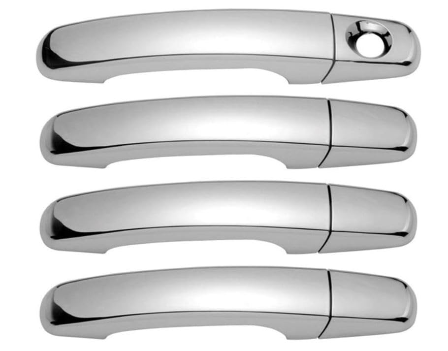 Polished Chrome 4 Door Handle Cover Covers for Chevy 10-17 Equinox / 06-11 HHR / 08-12 Malibu / 09-17 Traverse