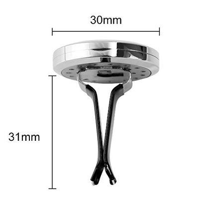 RoyAroma Car Air Freshener, 2PCS 30mm Car Aromatherapy Essential Oil Diffuser Stainless Steel Cars Diffuser with Vent Clip 12 Felt Pads - color: Silver a