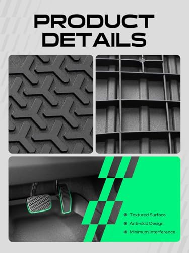 YHTAUTO Automotive Floor Mats Compatible with Honda CR-V 2017-2022 Hybrid Models, TPE All Weather Floor Liner Odorless Custom Fit Car Mats, 1st & 2nd Row, Set of 3 - size: 2017-2022