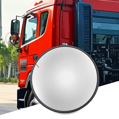 Convex Mirror for Truck with Bracket, Truck Blind Spot Mirrors Universal 360° Adjustable Round Spot Mirrors for Trucks Off-road Replacement (1Pcs, 6.7inch)