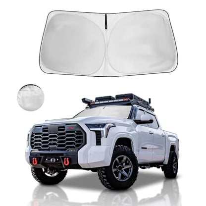 Custom Fit Toyota Tundra 2026-2022 Windshield Sun Shade, Front Window Sunshade for Tundra TRD Pro, Limited, SR5, Platinum, Foldable Sun Visor UV Protector Heat Shield Window Screen Cover Keep Car Cool - size: E. for Toyota Tundra 2022-2026