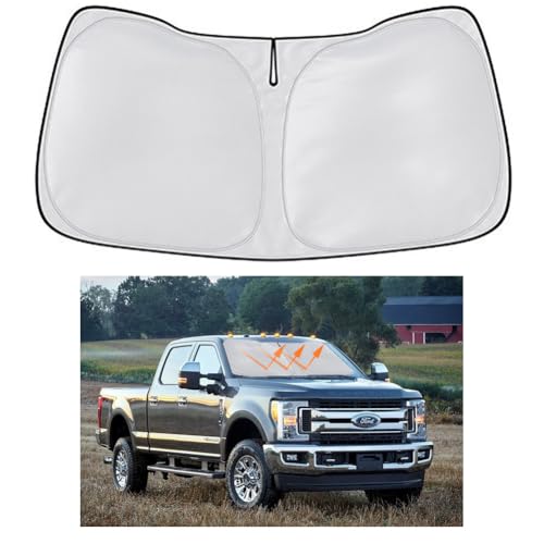 Windshield Sun Shade for Ford Super Duty F250 F350 F450 F550 2010-2024 2025 2026 Window Sun Visor Protector Ford F-250 F-350 F-450 F-550 2Door 4Door Pickup Accessories Foldable Sunshade Blocks UV Rays - size: for Ford F250 F350 F450 F550 2010-2026