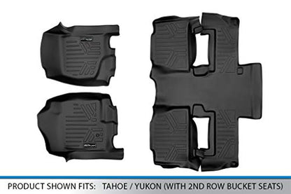 SMARTLINER Custom Fit Floor Mats 2 Row Liner Set for 2011-2014 Chevrolet Tahoe - color: Chevrolet (Tahoe) 2011-2014