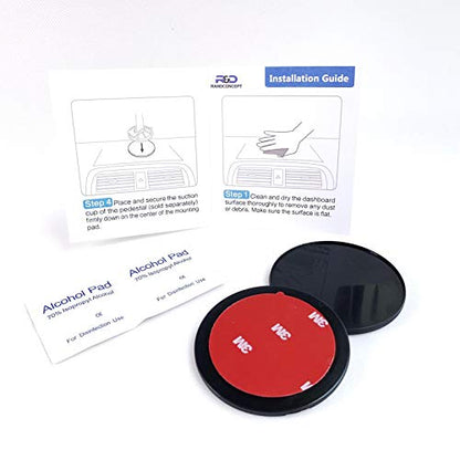 70mm Adhesive Dashboard Pad Mounting Disk with Adhesive for Suction Cup Phone Mount & for Garmin GPS Suction Mount | 2.76" Wide Diameter 2 Pcs - size: 70mm