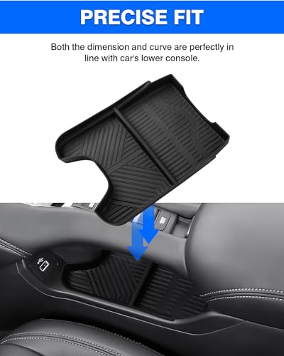 Autorder Lower Console Organizer Tray for 2023-2025 2026 Honda HRV Accessories - Center Console Bottom Storage Insert Tray - ABS Black - size: 2023+ HR-V Bottom Organizer
