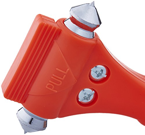 Amazon Basics Emergency Escape Tool, Window Breaker and Seatbelt Cutter, Car Safety Hammer with Protective Bracket, Bright Orange, 4 Pack, SW-835 - size: 4-pack